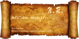 Nádas Rudolf névjegykártya