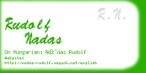 rudolf nadas business card